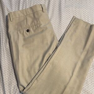 Kenneth Cole Reaction Tan Dress Pants with Slim Fit and Straight Legs